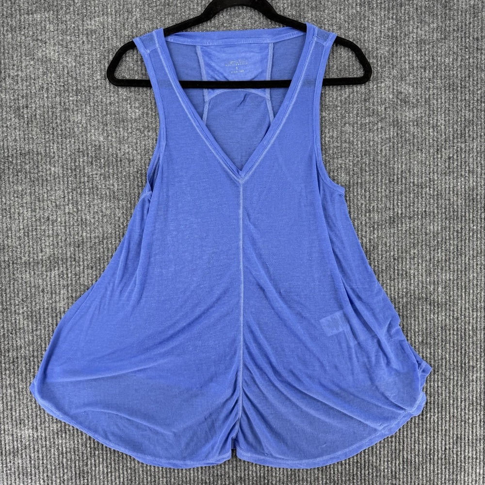 Calvin Klein Performance relaxed icy wash yoga tank top blue slub knit Small